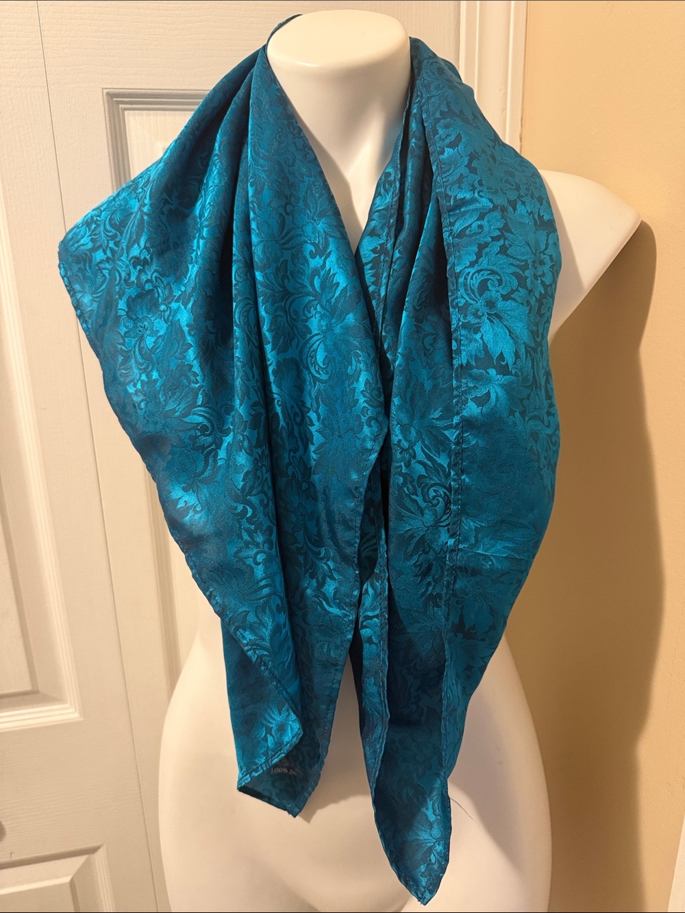 Teal Floral Women's Scarf